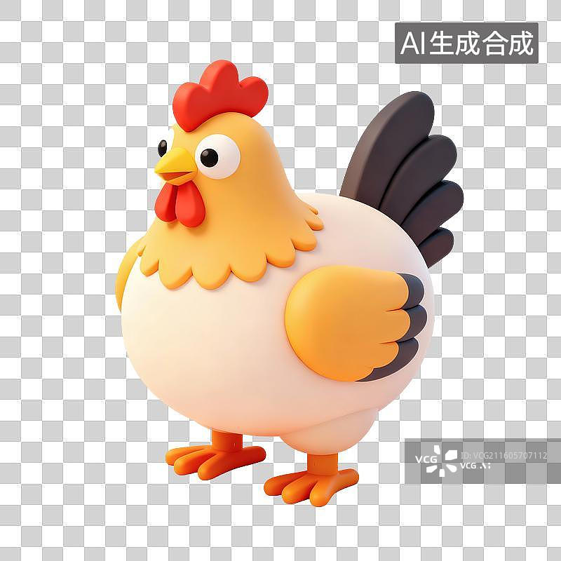 【AI数字艺术】公鸡插画图片素材