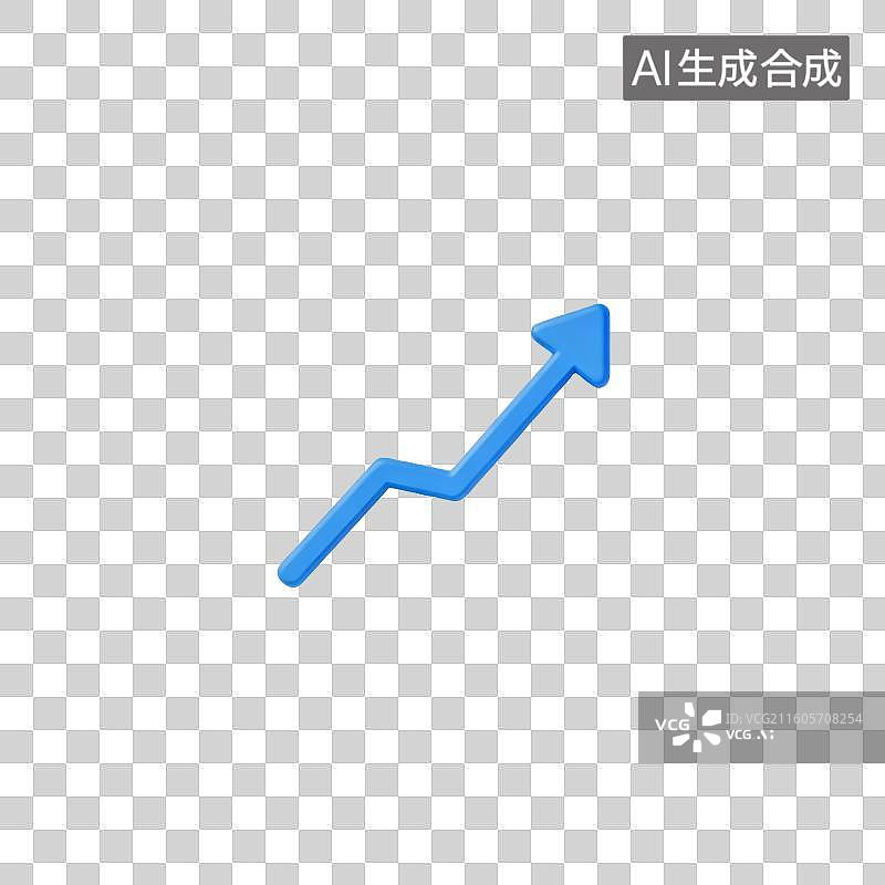 【AI数字艺术】免抠元素-上升折线图图形图片素材