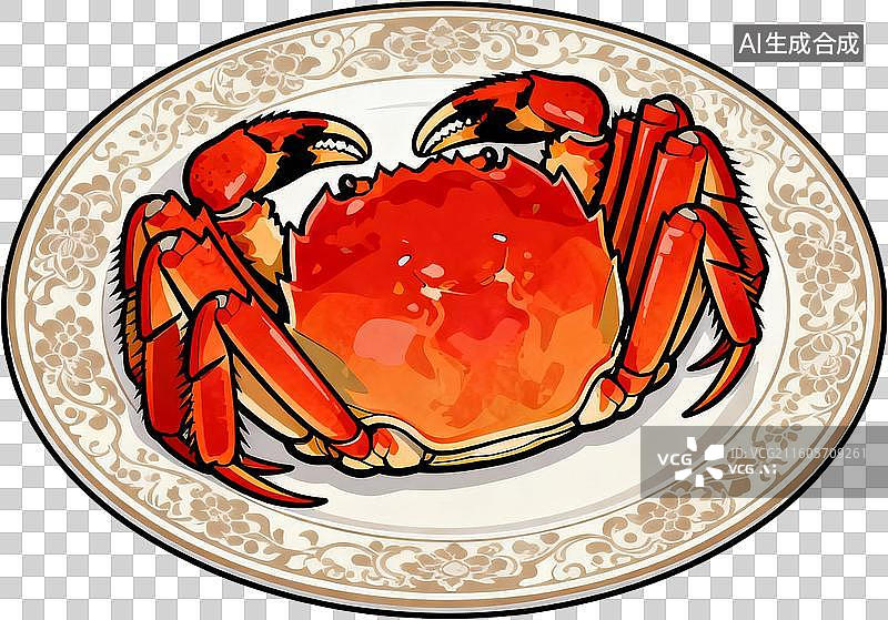 【AI数字艺术】2D插画春节中秋家庭聚餐团圆饭年夜饭餐桌菜肴美味插画元素免抠图形图片素材