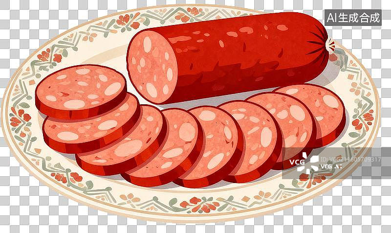【AI数字艺术】2D插画春节中秋家庭聚餐团圆饭年夜饭餐桌菜肴美味插画元素免抠图形图片素材