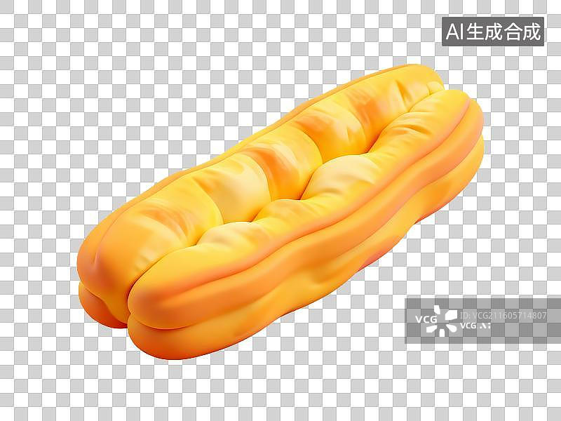 【AI数字艺术】3D卡通粘土风中式美食油条图片素材