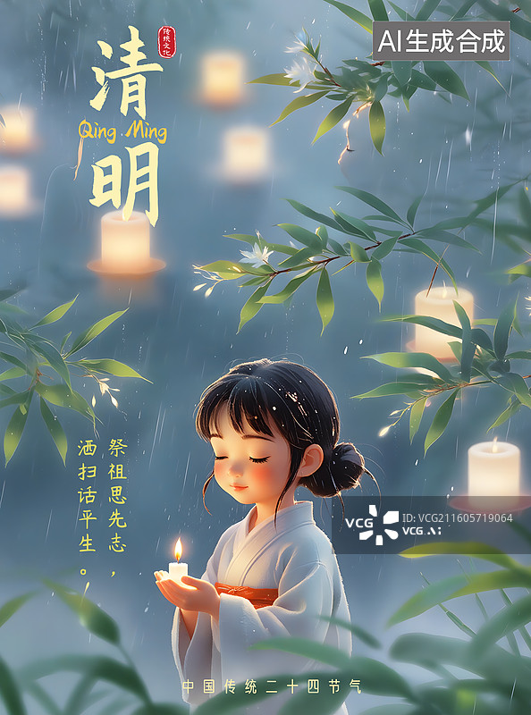 【AI数字艺术】24节气-清明图片素材