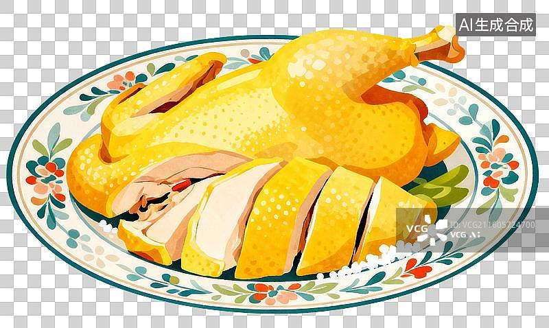 【AI数字艺术】3D卡通插画春节中秋家庭聚餐团圆饭年夜饭餐桌菜肴美味插画元素免抠图形图片素材