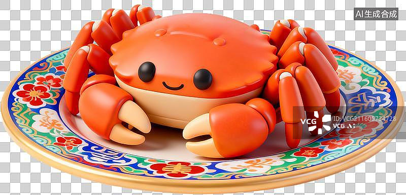 【AI数字艺术】3D卡通插画春节中秋家庭聚餐团圆饭年夜饭餐桌菜肴美味插画元素免抠图形图片素材