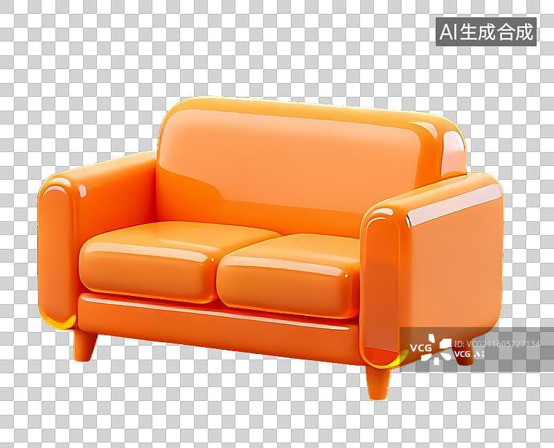 【AI数字艺术】免扣磨砂毛玻璃沙发元素图片素材