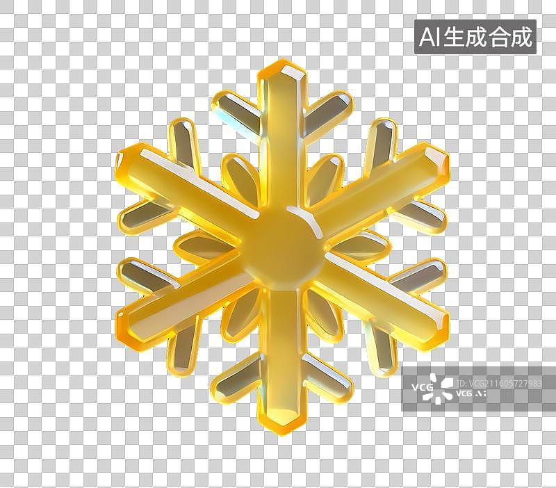 【AI数字艺术】免扣毛玻璃雪花元素图片素材