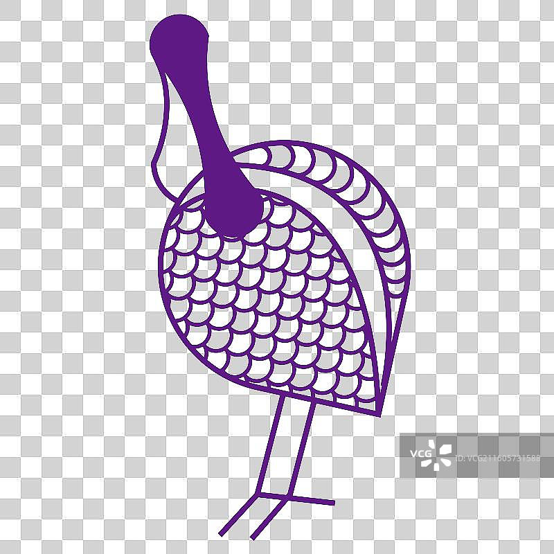 黑脸琵鹭图形设计图片素材