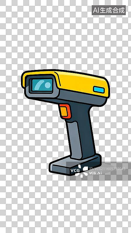 【AI数字艺术】手持扫描设备特写展示图片素材