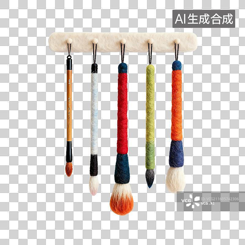 【AI数字艺术】3d可爱毛毡风格教育课堂插画元素图片素材