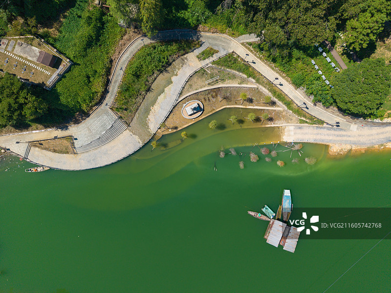 浙江省丽水市，云和县，紧水滩镇，龙门村，紧水滩水库图片素材