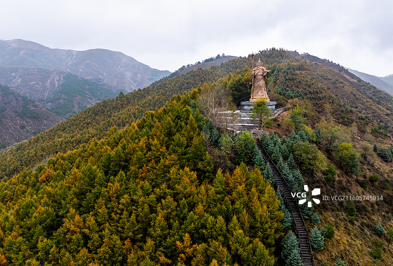 山西雁门关杨六郎雕像图片素材