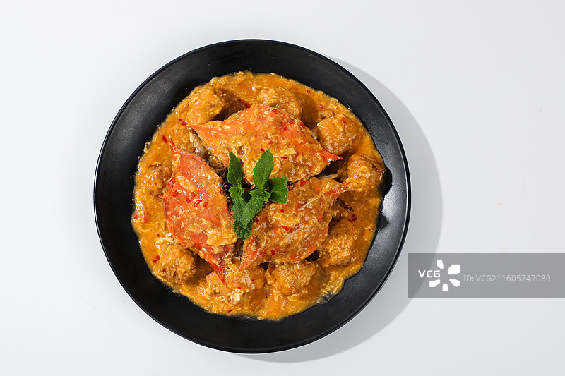 红咖喱梭子蟹图片素材