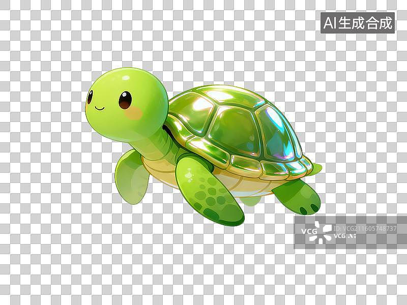【AI数字艺术】绿色卡通小乌龟图片素材