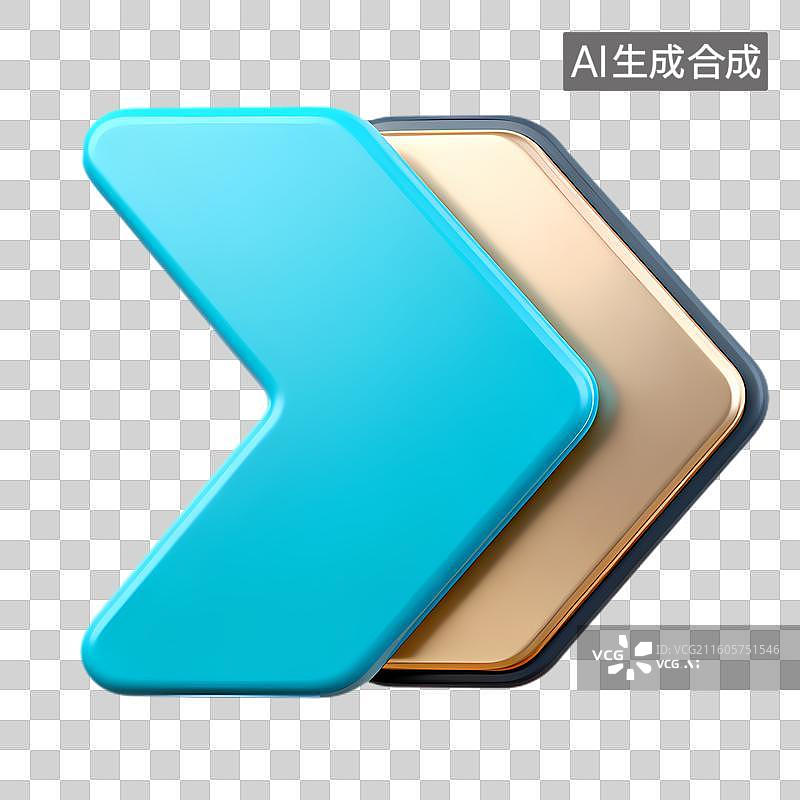 【AI数字艺术】三维立体箭头形状图标图片素材