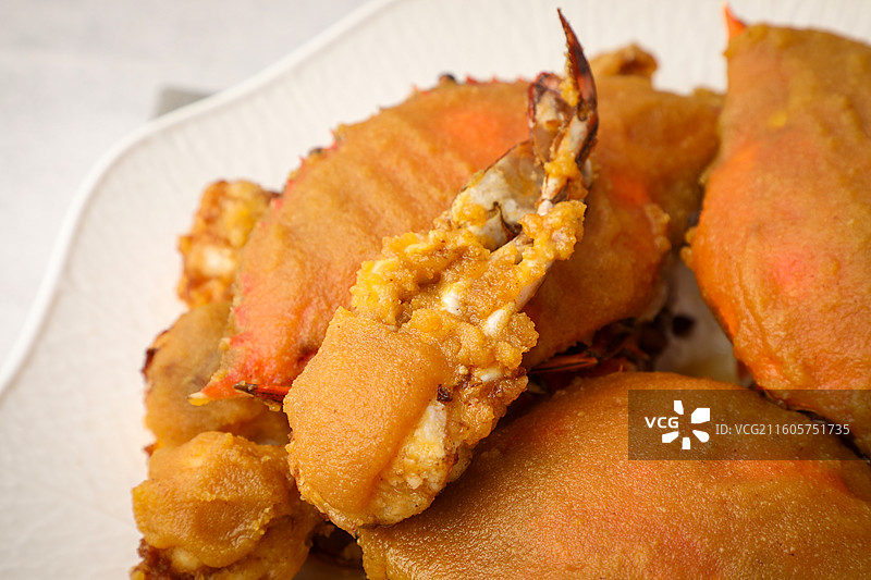 咸蛋黄梭子蟹图片素材