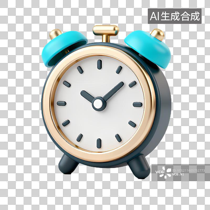 【AI数字艺术】经典复古风格闹钟图片素材