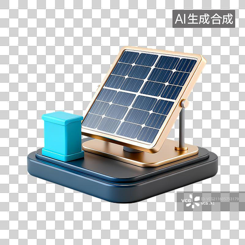 【AI数字艺术】太阳能板装置可再生能源图片素材