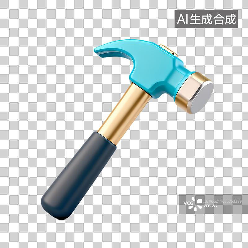【AI数字艺术】蓝色金色的羊角锤图片素材