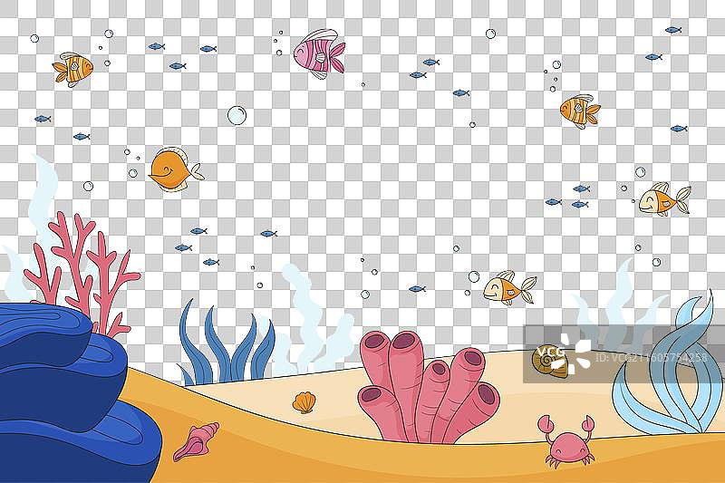 手绘世界海洋日背景图片素材