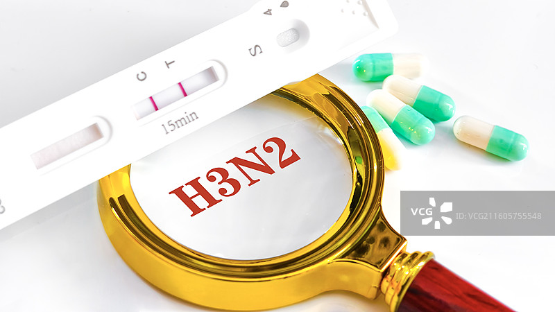 冬季流行性感冒甲型流感h3n2病毒检测阳性口服流感药物图片素材