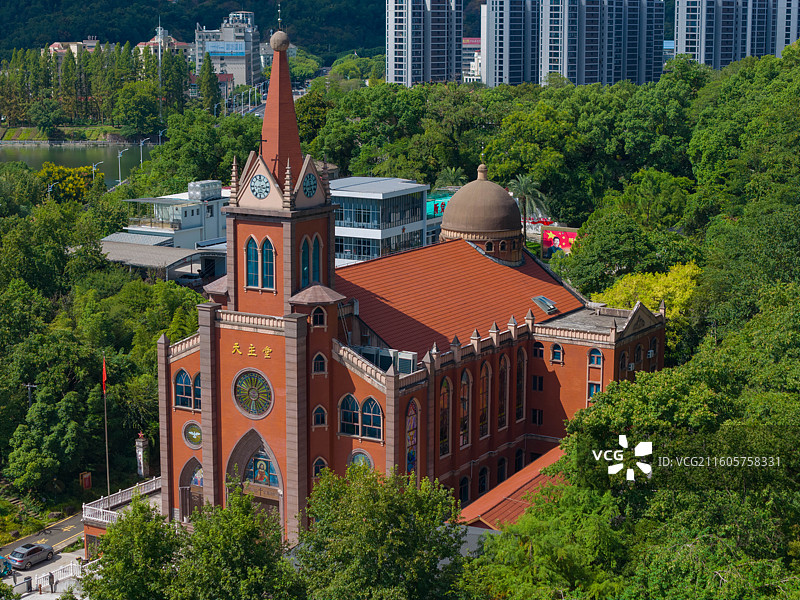 浙江省丽水市，莲都区，天主堂图片素材