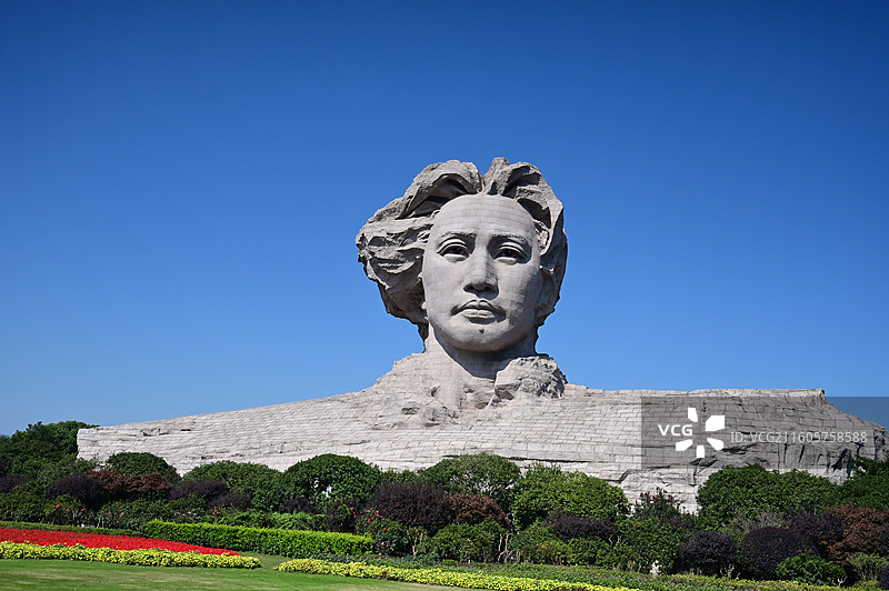 湖南长沙橘子洲头毛泽东雕像图片素材