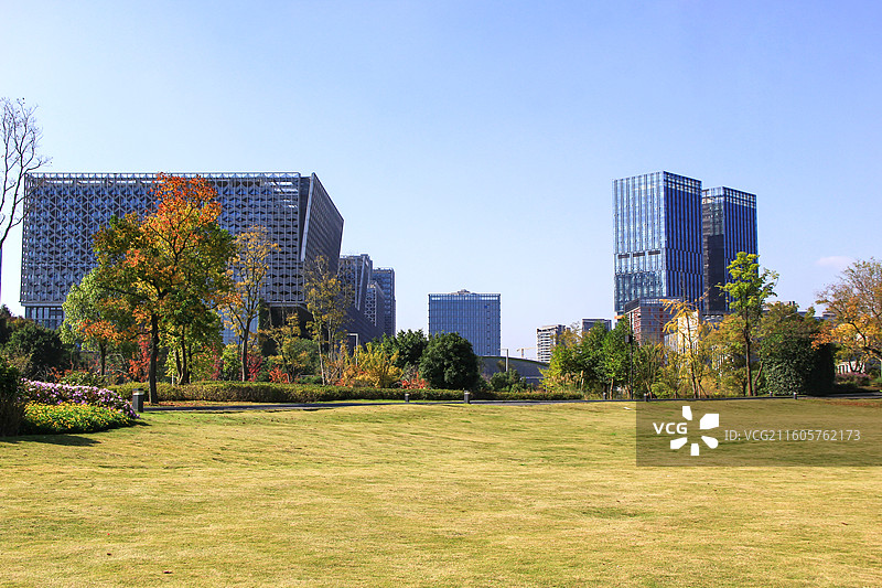 四川天府新区成都科学城秋日风光图片素材