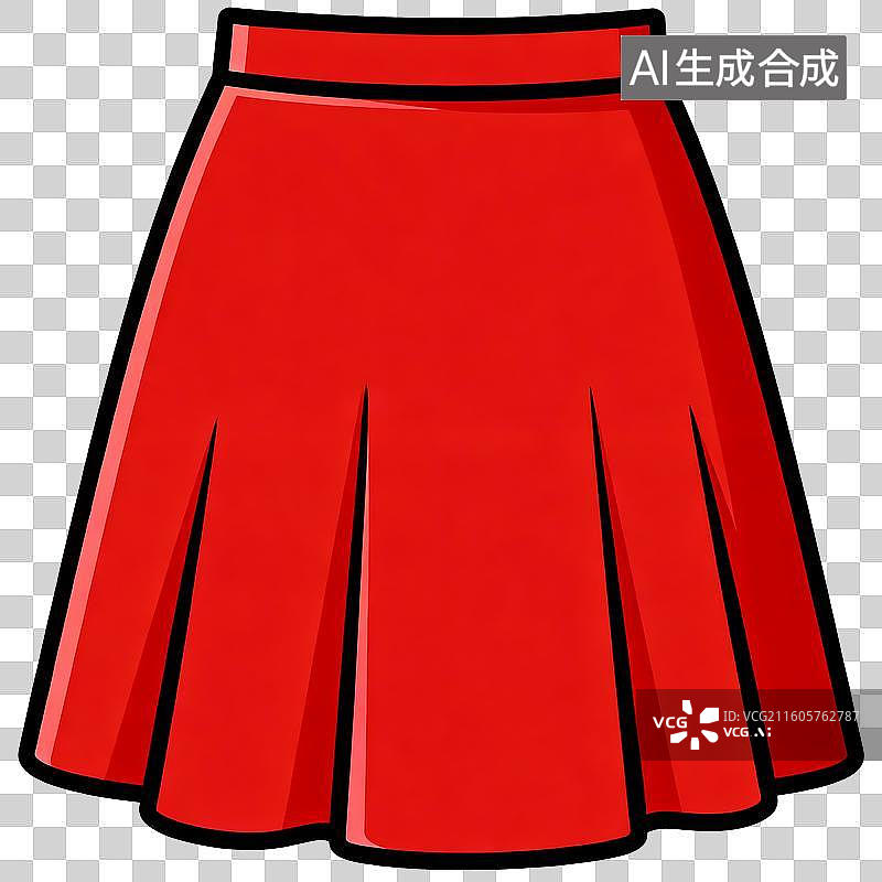 【AI数字艺术】女士红色的超短裙图片素材