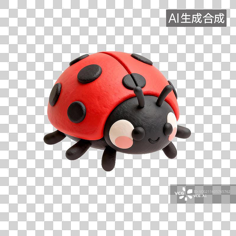 【AI数字艺术】可爱的黏土瓢虫图片素材
