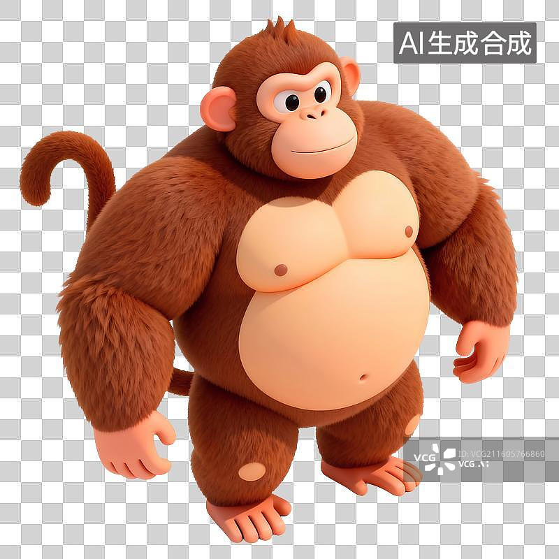 【AI数字艺术】猴子插画图片素材