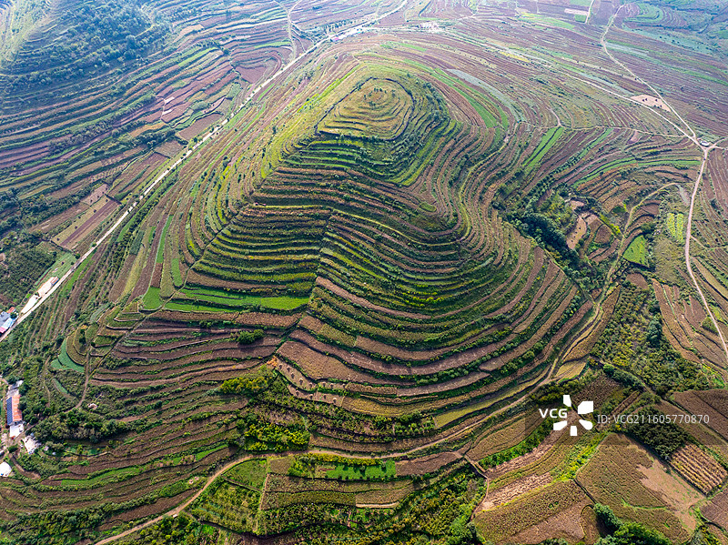 潍坊安丘辉渠梯田图片素材