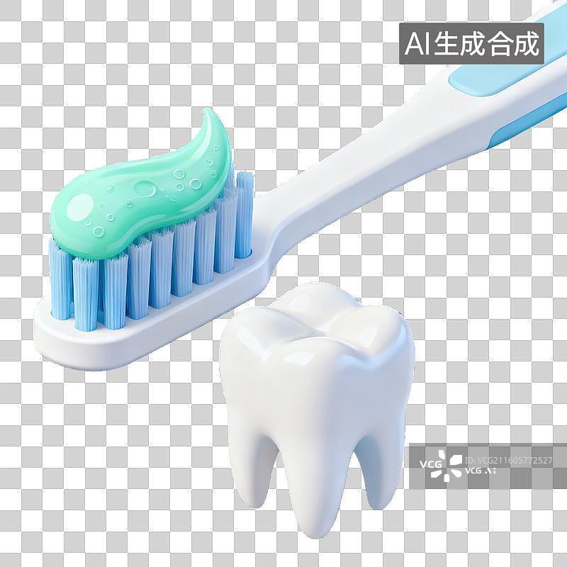 【AI数字艺术】刷牙-口腔健康图片素材