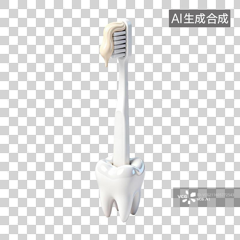 【AI数字艺术】刷牙-口腔健康图片素材