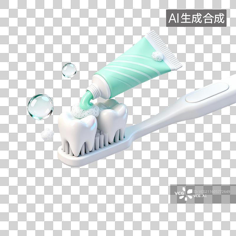 【AI数字艺术】刷牙-口腔健康图片素材
