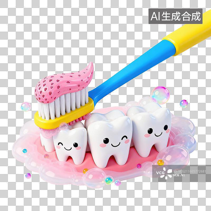 【AI数字艺术】刷牙-口腔健康图片素材