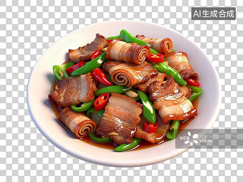 【AI数字艺术】回锅肉3D轻拟物风格免抠元素图片素材