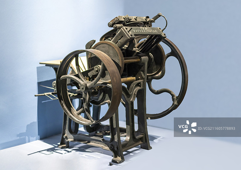 北京贻来牟和记制造机器铁工厂生产的印刷机 中国国家博物馆图片素材