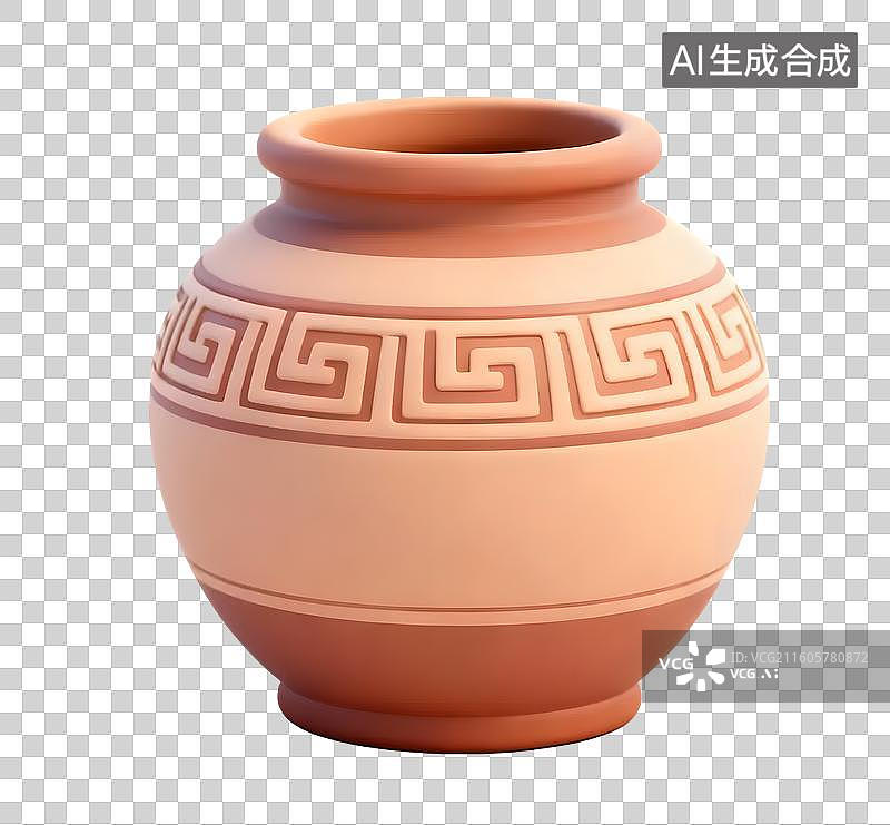 【AI数字艺术】复古土陶花瓶图片素材