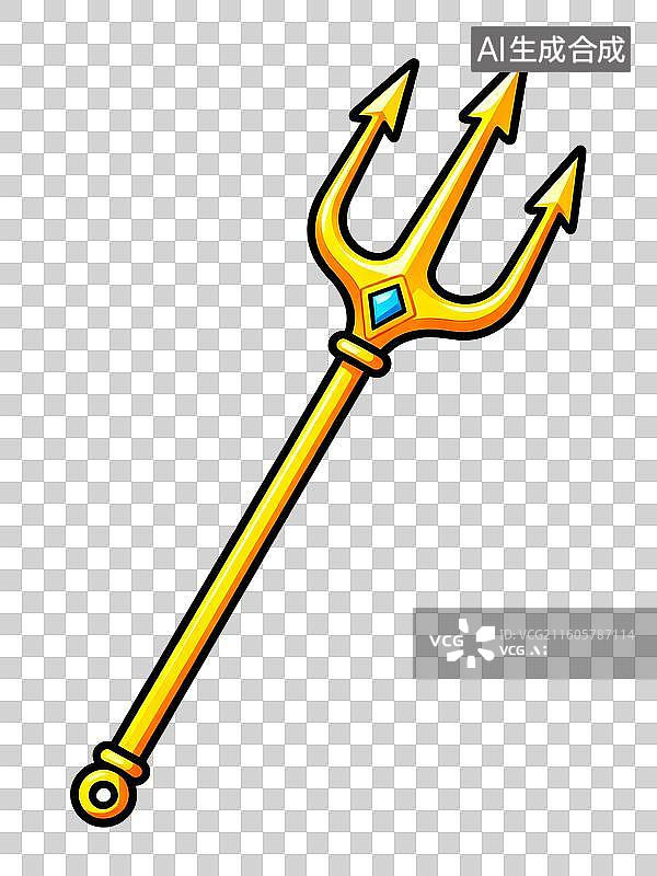 【AI数字艺术】神话故事里的三叉戟图片素材