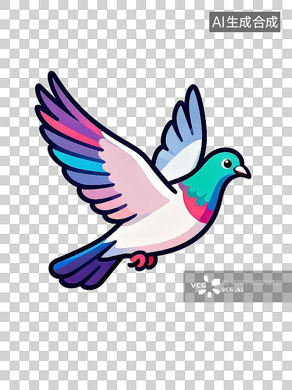 【AI数字艺术】飞翔的鸽子图片素材