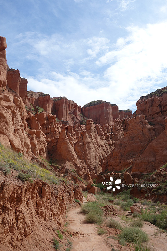 青海省海南州贵德县贵德国家地质公园贵德丹霞阿什贡丹霞：女娲谷图片素材