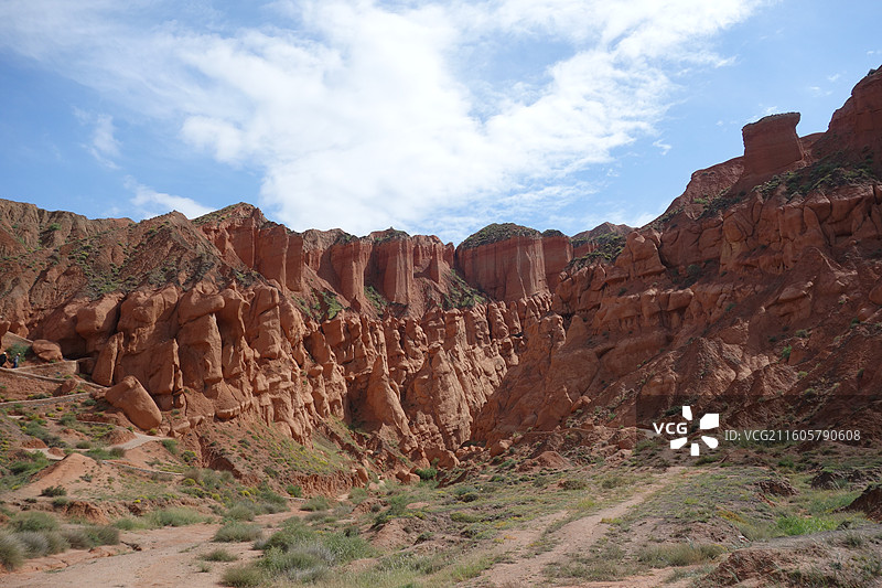 青海省海南州贵德县贵德国家地质公园贵德丹霞阿什贡丹霞：女娲谷图片素材