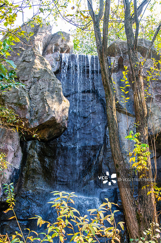 瀑布，天目湖山水园龙兴岛风光图片素材