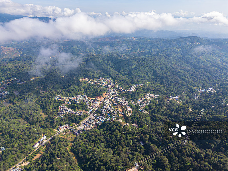 航拍西双版纳南糯山图片素材