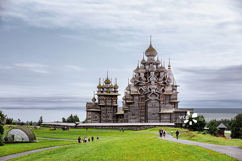 俄罗斯基日岛木构教堂图片素材