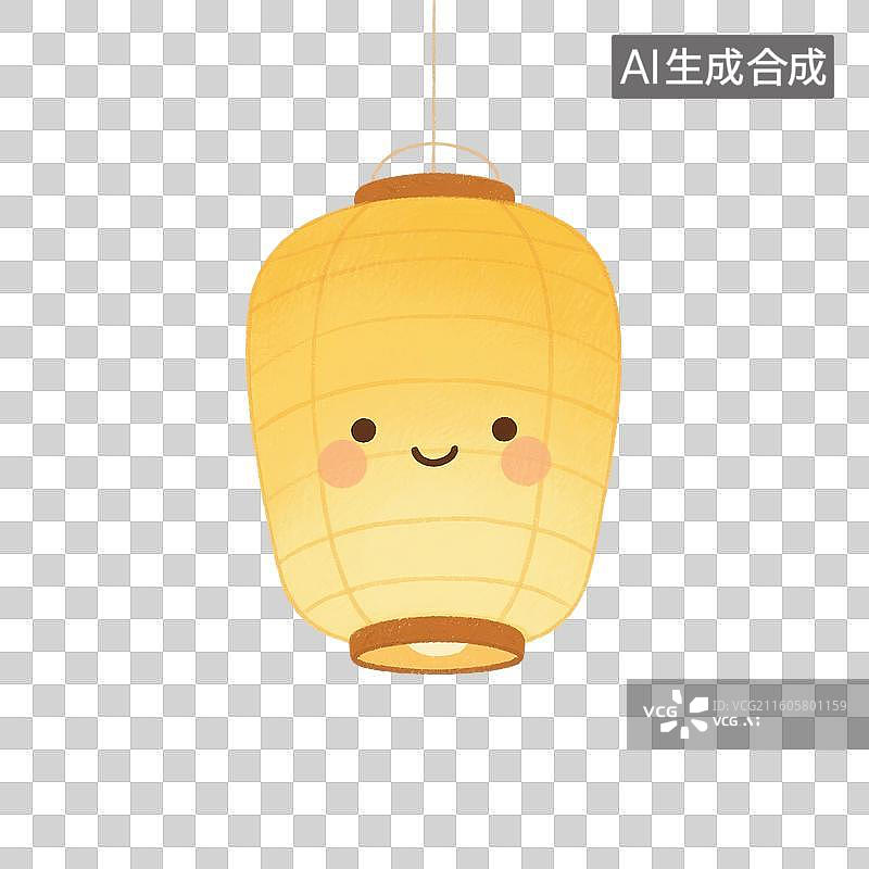 【AI数字艺术】国风手绘插画，传统纸灯笼，孔明灯，灯笼，天灯，春节，新年，中秋节灯会，元宵节庙会，中元节，免抠元素图片素材