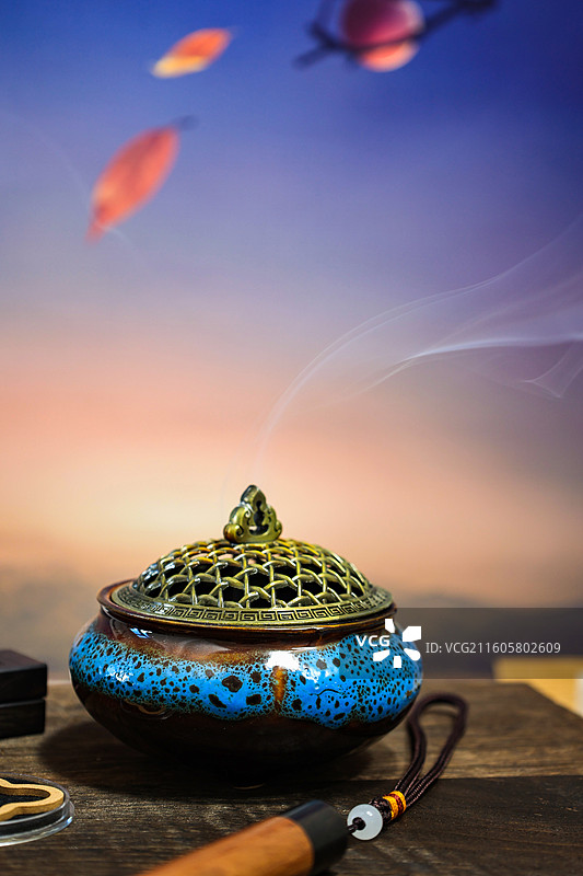 中国潮风传统文化香道香篆图片素材