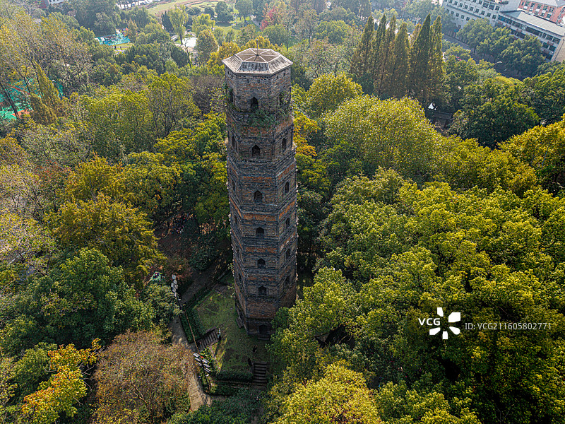 浦江塔山公园龙德寺塔图片素材