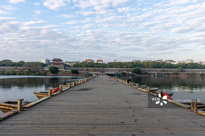 赣州古浮桥惠民桥图片素材