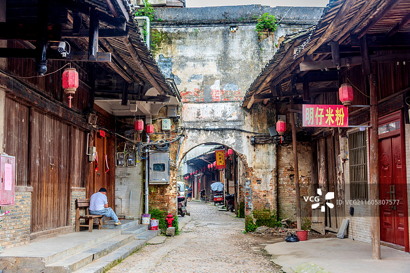 中国广西桂林灵川县大圩古镇风光图片素材